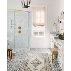 Area Rug, 7'11" x 10'6", Oatmeal and Ivory with Denim Blue Accents