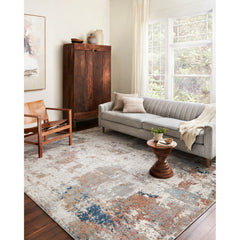Area Rug, 7'11" x 10'6" with Ivory and White Abstract Pattern