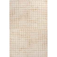 Area Rug, 7'6" x 9'6", Beige Polyester with Non-Slip Backing