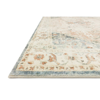 Area Rug, 7'6" x 9'6" in Ivory Polyester with Oriental Pattern