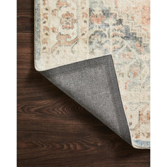 Area Rug, 7'6" x 9'6" in Ivory Polyester with Oriental Pattern