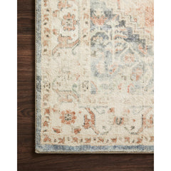 Area Rug, 7'6" x 9'6" in Ivory Polyester with Oriental Pattern