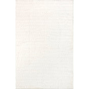Area Rug, 7'6" x 9'6" in White Polyester