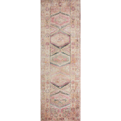Area Rug, 7'6" x 9'6", Pink with Geometric Pattern