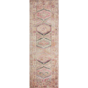 Area Rug, 7'6" x 9'6", Pink with Geometric Pattern