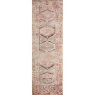 Area Rug, 7'6" x 9'6", Pink with Geometric Pattern
