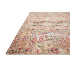 Area Rug, 7'6" x 9'6", Pink with Geometric Pattern