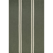 Area Rug, 7'6" x 9'6", Striped Cotton and Wool in Green