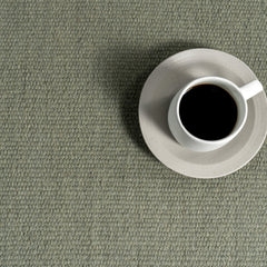 Area Rug, 7'6" x 9'6", Striped Cotton and Wool in Green