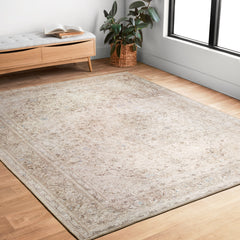 Area Rug, 7'6" x 9'6" with Beige Polyester