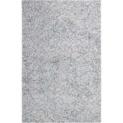 Area Rug, 7'6" x 9'6" with Blue and White Wool Pile