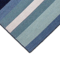 Area Rug, 7'6" x 9'6" with Blue Striped Polyester