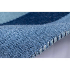 Area Rug, 7'6" x 9'6" with Blue Striped Polyester