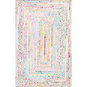Area Rug, 7' 6" x 9' 6" with Ivory Handmade Cotton