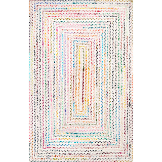 Area Rug, 7' 6" x 9' 6" with Ivory Handmade Cotton