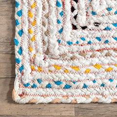 Area Rug, 7' 6" x 9' 6" with Ivory Handmade Cotton