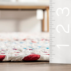 Area Rug, 7' 6" x 9' 6" with Ivory Handmade Cotton