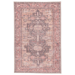 Area Rug, 7'6" x 9'6" with Pink Polyester
