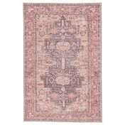 Area Rug, 7'6" x 9'6" with Pink Polyester