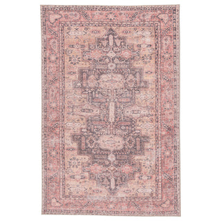 Area Rug, 7'6" x 9'6" with Pink Polyester