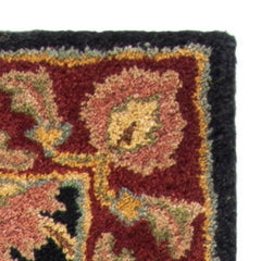 Area Rug, 7'6" x 9'6" Wool in Red and Navy