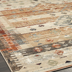 Area Rug, 7'7" x 10'2", Beige Polypropylene Pile