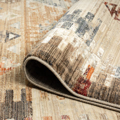 Area Rug, 7'7" x 10'2", Beige Polypropylene Pile