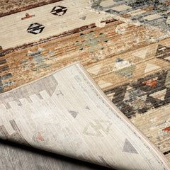 Area Rug, 7'7" x 10'2", Beige Polypropylene Pile