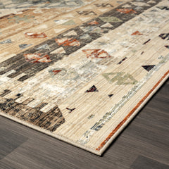 Area Rug, 7'7" x 10'2", Beige Polypropylene Pile