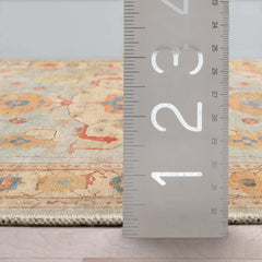 Area Rug, 7'7" x 9'10" in Blue Polyester with Floral Pattern