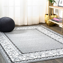 Area Rug, 7'8" x 10' in Gray and Cream
