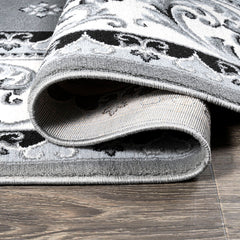 Area Rug, 7'8" x 10' in Gray and Cream