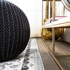 Area Rug, 7'8" x 10' in Gray and Cream