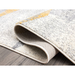 Area Rug, 7'9" x 10'2" Rectangle in Gray with Geometric Pattern
