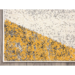 Area Rug, 7'9" x 10'2" Rectangle in Gray with Geometric Pattern