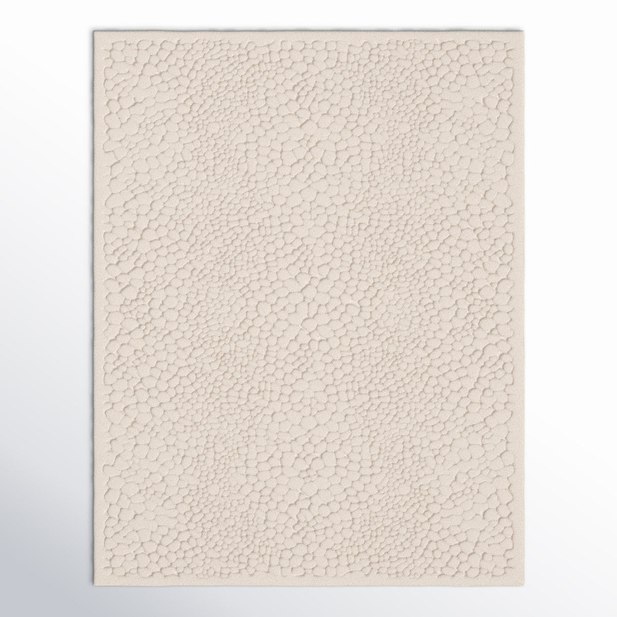 Area Rug, 7'9" x 10', Cream with Chenille and Polyester Pile