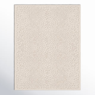 Area Rug, 7'9" x 10', Cream with Chenille and Polyester Pile