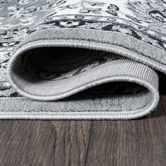 Area Rug, 7'9" x 10' in Gray and Ivory