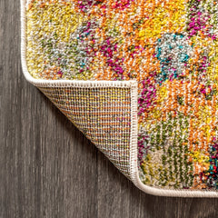 Area Rug, 7'9" x 10', Polypropylene with Abstract Pattern in Multi/Yellow
