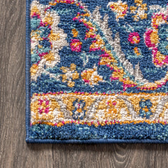 Area Rug, 7'9" x 10' Rectangle with Blue/Multi Polypropylene