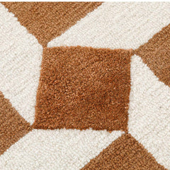 Area Rug, 7'9" x 9'9" in Brown and White Wool