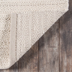Area Rug, 7'9" x 9'9" in Ivory with Jute, Sisal and Wool
