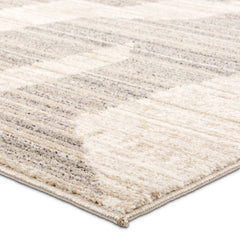 Area Rug, 7'9" x 9'9", Polyester in Tan and Ivory
