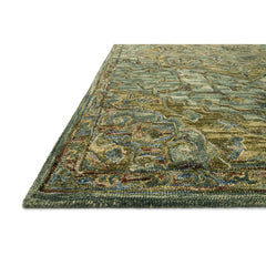Area Rug, 7'9" x 9'9", Wool with Brown and Green