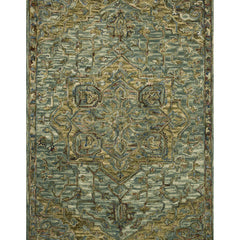 Area Rug, 7'9" x 9'9", Wool with Brown and Green