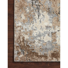 Area Rug, 7 ft 10 in x 10 ft 10 in with Gray and Brown Abstract Pattern