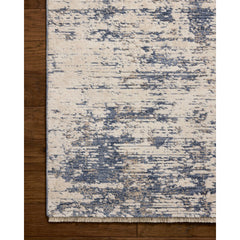Area Rug, 7 ft 10 in x 10 ft 2 in, Polyester and Polypropylene in Dove and Blue