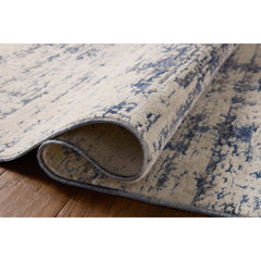 Area Rug, 7 ft 10 in x 10 ft 2 in, Polyester and Polypropylene in Dove and Blue