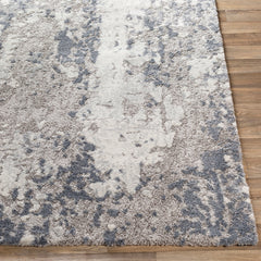 Area Rug, 7 ft 10 in x 10 ft 3 in, Gray Abstract Pattern