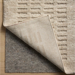 Area Rug, 7 ft 10 in x 10 ft, Abstract Polyester in Beige and Ivory